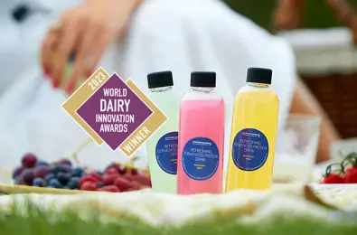 Fermented protein drink in 3 flavours