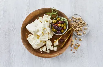 White salted cheese